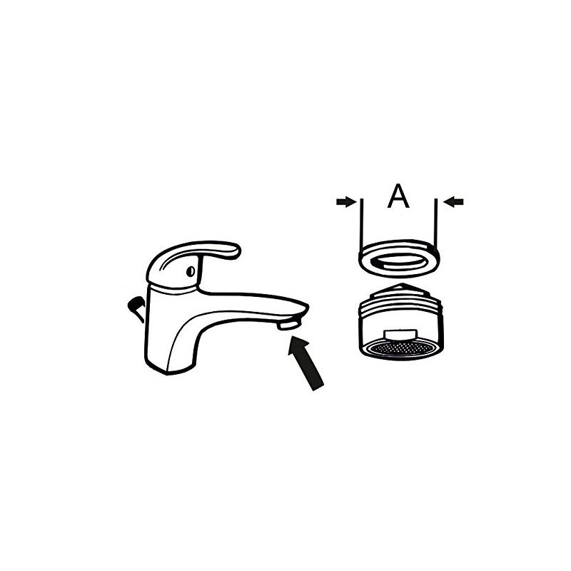 CORNAT TECWD307882 M24 x 1mm AG Chrome Air Bubbler