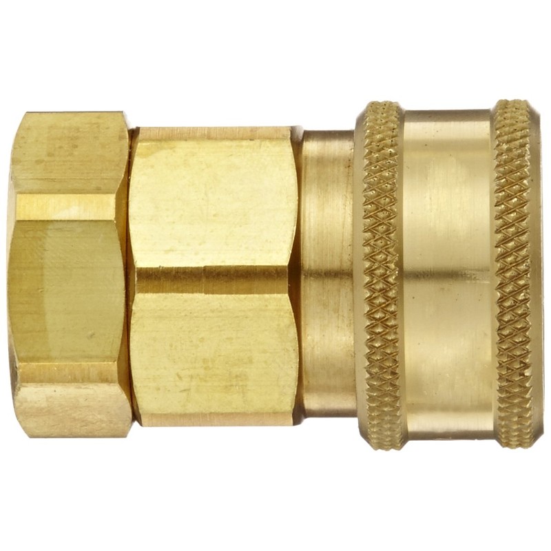 Snap-Tite BVHC8-8F Brass H-Shape Quick-Disconnect Hose Coupling, Sleeve-Lock Socket, 1/2"
