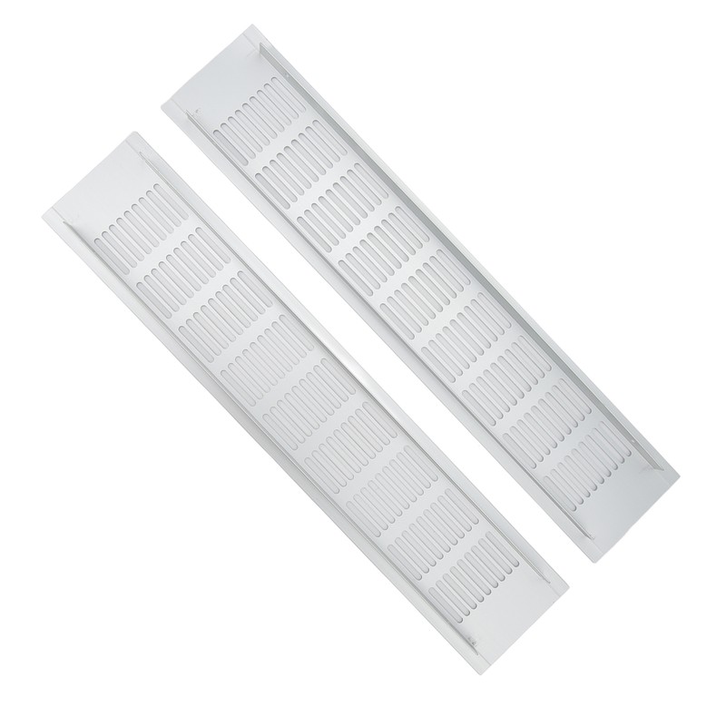 2 Pcs Air Vent Ventilation Grille Aluminium Alloy Rectangular Vent