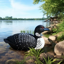 Juliahestia Loon Outdoors Bird Garden Decor: Backyard Birds Statues Cute Decorative Sculpture Lawn Ornament Small Realistic Duck Figurine Yard Decoration Rustic Outside Home Patio Gifts for Mom Women