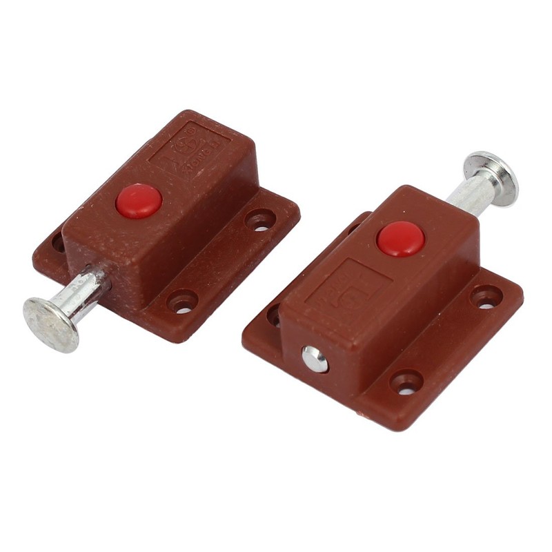 Sourcingmap Furniture Door Spring Loaded Press Button Latches Bolt Lock