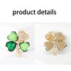 Pack of 4, Women's Four Leaf Clover Brooches, Scarf Pins,