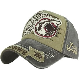 Laquest Damaged American Casual Cap, Baseball Cap, Biker Cap, Men's, Women's, brown/khaki