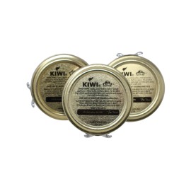 Kiwi 3 Pack - Kiwi Shoe Polish Renews and Protects Leather, Brown, 1.125 oz ( 32g )