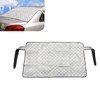 Irinidig 1 PC Car Rear Windshield Winter Protector, 55" x 31.5" Thickened Perfect Coverage Snow and Freeze Cover, Foldable Anti-Theft Privacy Cover for All Seasons, Universal for Cars (Silver)