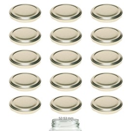 mikken 15 Lids TO 63/6.6 cm Pasteurisable for Jam Jars Twist-Off Replacement Lid Screw Lid for Jars Gold