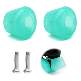 shirylzee 2 Pcs Roller Skates Brake Stopper, Rubber Compound Roller Quad Skate Toe Stops for Roller Skate Accessories Replacement(Green)