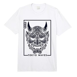 Japanese Devil Demon Hannya Oni Mask Yokai Oni Face Mask Comfort Colors Adult Heavyweight T-Shirt