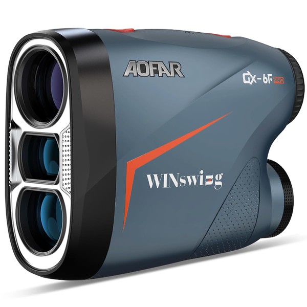 AOFAR GX-6F PRO Golf Laser Rangefinder with Tilt Devices, 600Y, Continuous Scan, Flag Lock with Pulse Vibration, Approved for Competition, 0.2 Second Reading, Upgrade Version