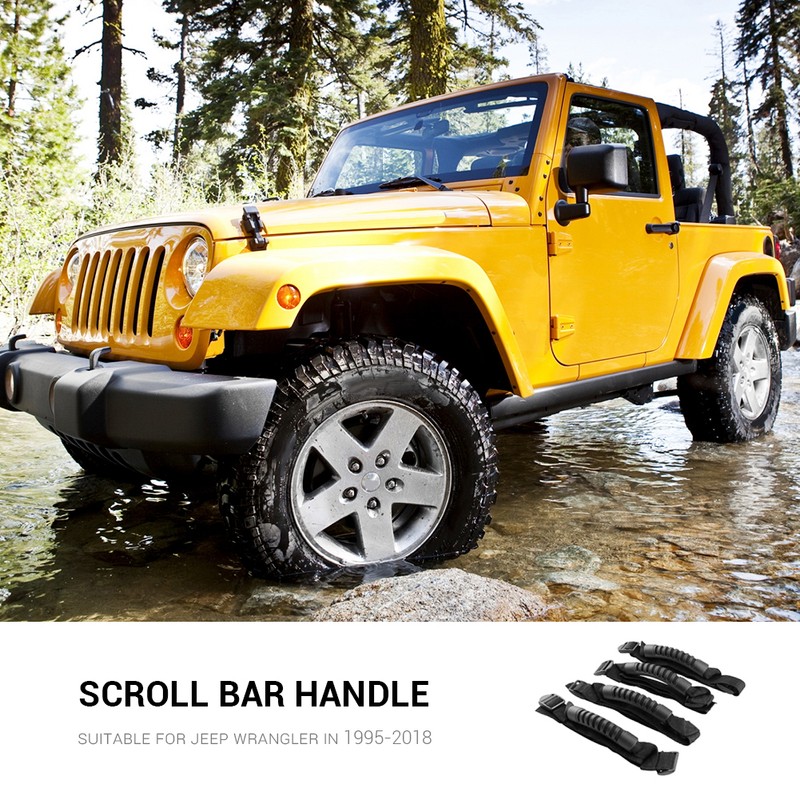 4PCS Grab Handles for Jeep Wrangler from 1995 to 2018