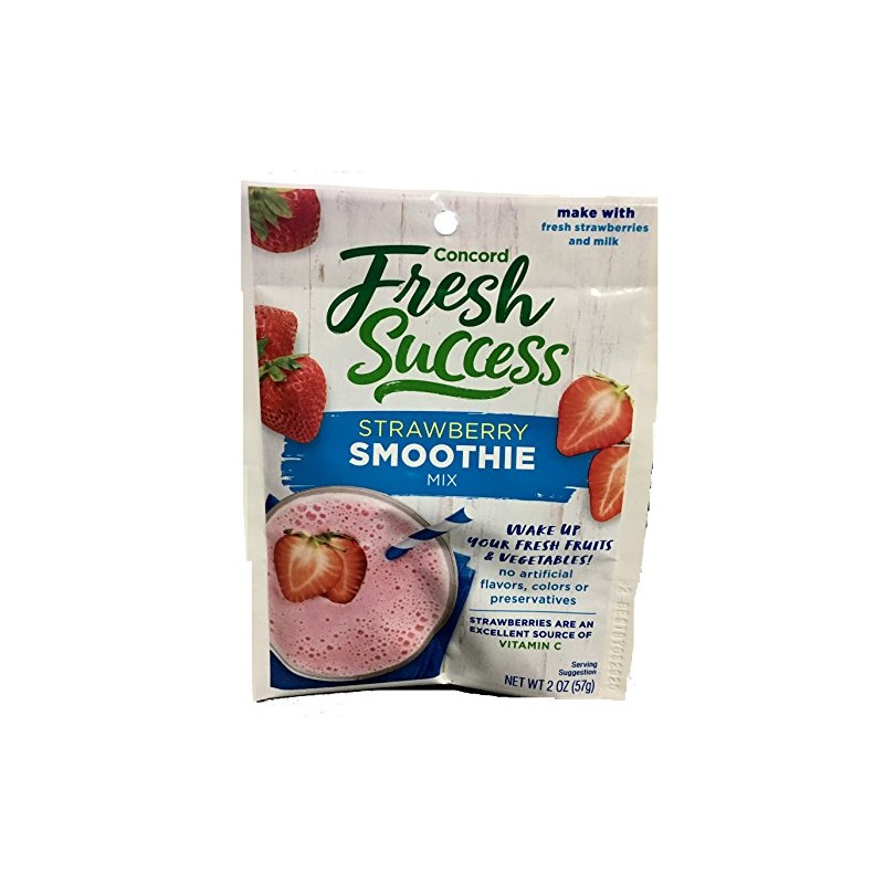 Concord Foods Strawberry Smoothie Mix, 2-Ounce Packages (VALUE Case of