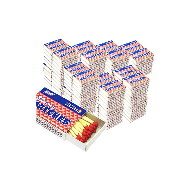500 Boxes - Wooden Kitchen Matches, Strike On Box Type