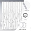 Punkray Ombre Grey Shower Curtain for Bathroom with Hooks Shower