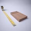 3 3/4"W x 6 1/2"H x 1"P Americraft Solid Hardwood