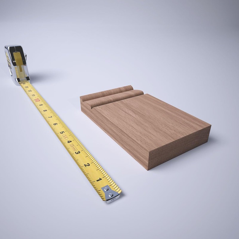 3 3/4"W x 6 1/2"H x 1"P Americraft Solid Hardwood