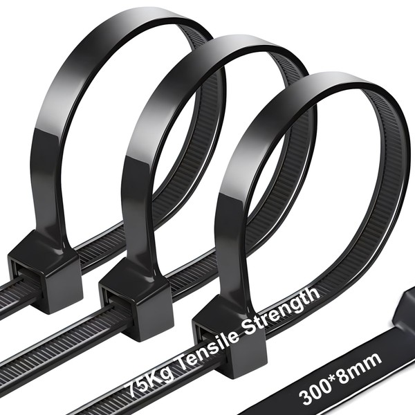 Cable Ties Black 300 mm x 8 mm, Cable Ties