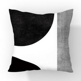 FLORICA Throw Pillow Case Cushion Cover Set of 4 Velvet Geometric Colorblock Square Cushion Covers Decorations for Sofa Couch Bed 18" x 18" Cushion Covers