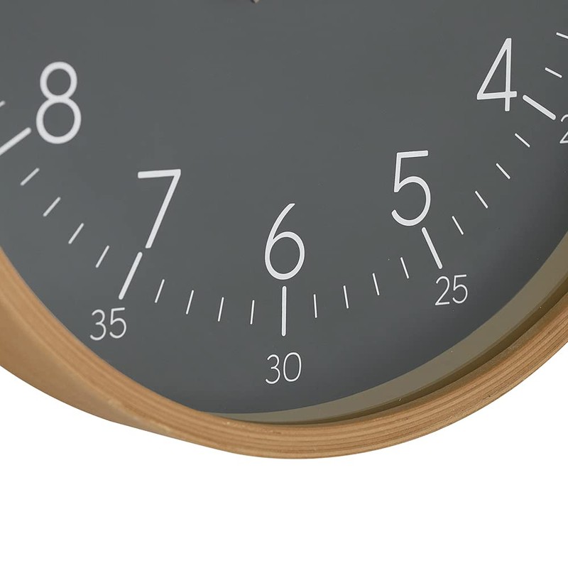 PRIM Grey Wooden Wall Clock Wall Clock Will Satisfy Everyone,