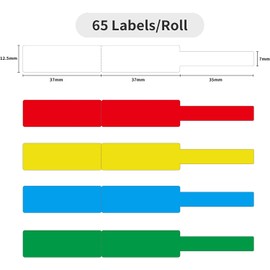 Niimbot Thermal Cable Stickers D11/D110 Green 12.5 x 109 mm (Pack of 65)