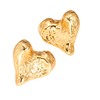 18K Gold Plated Heart Stud Earrings for Women, Chunky Heart