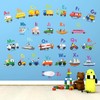 DECOWALL DS8-2005N Transport Alphabet Kids Wall Stickers Decals Peel and