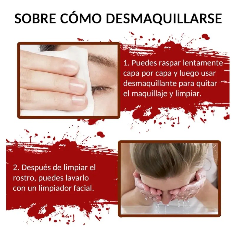 Kit Maquillaje Cera Sangre Halloween Heridas Efecto Disfraz