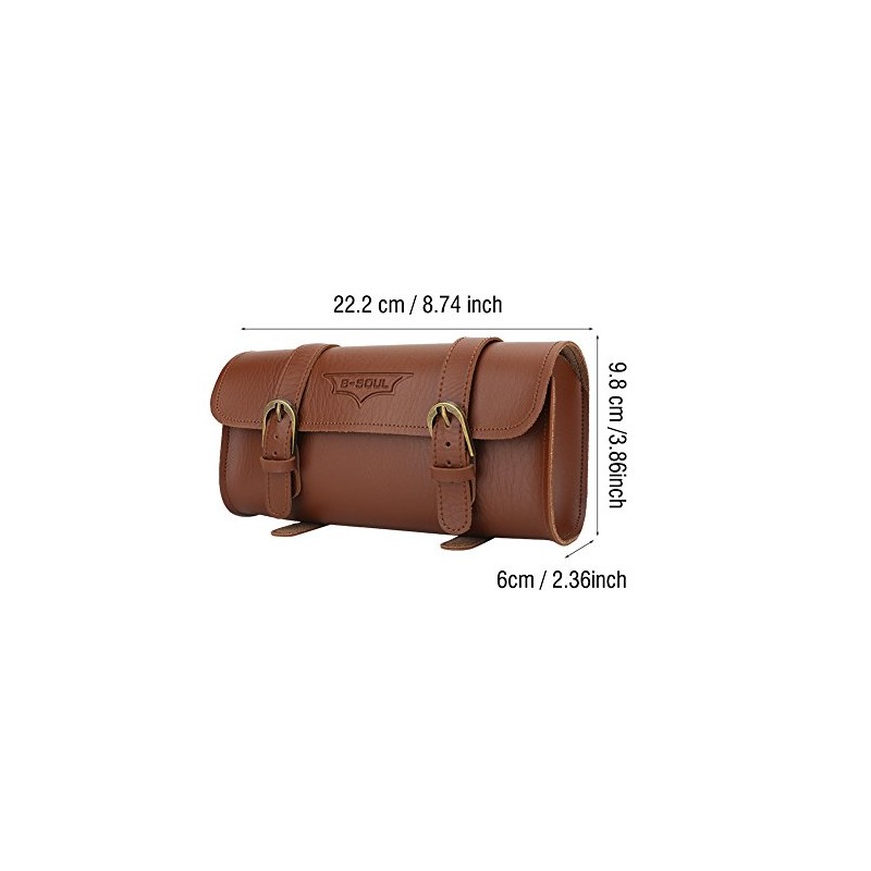 VGEBY1 Retro Style PU Leather Waterproof Front Tube Bicycle Bag