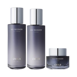 OHUI Age Recovery 3P Set (Skin 150ml+Emulsion 140ml+Cream 25ml+Skin 20ml+Emulsion 20ml+Essence 10ml+Soft Amino Foam 45ml+Collagen - [RENEWAL] Age Recovery 3P Set