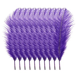 OTOTEC 10 x Arts Crafts Ostrich Feathers Fluffy 10"-12" Long Purple