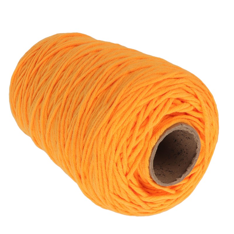 Tufting Yarn Orange 437yd Long 0.2in Wide Shrink Resistant Cotton