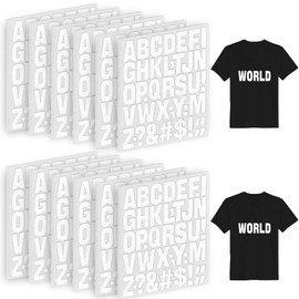 30 Sheets Iron on Letters 1200Pcs Iron on Letters for Clothing Vinyl 1.6 Inch Heat Transfer Letters A-Z PU Alphabet Stickers Heat Press for T Shirts,Jerseys,Fabric,Hats,Crafts,Ribbon (White)