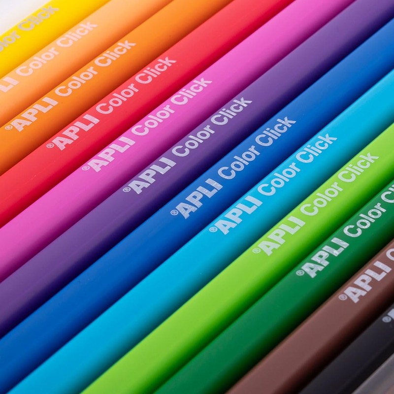 APLI 20080 Color Click Mechanical Pencil with Sharpener and 12