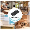 sourcing map 6 Pcs Mending Plate Metal Flat Bracket Straight