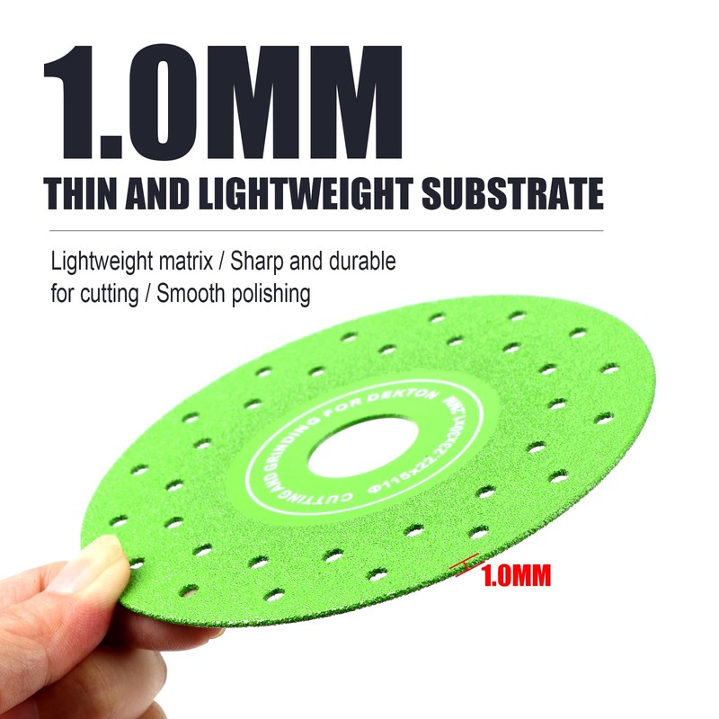 3PCS 4.5" Ultra Thin Diamond Grinding Discs Air Brazed Cutting