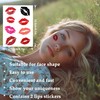 Boldink 2pcs Makeup Stickers,Waterproof Face Lips Temporary Tattoo Stickers,Masquerade Sticker,Wedding