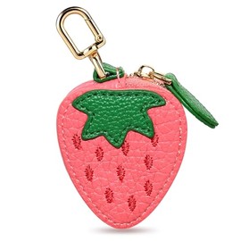 Llavero de monedero de frutas – Lindo llavero de cuero mini monedero | Bonito llavero de cuero para decoración de mochilas, llavero de frutas para reg