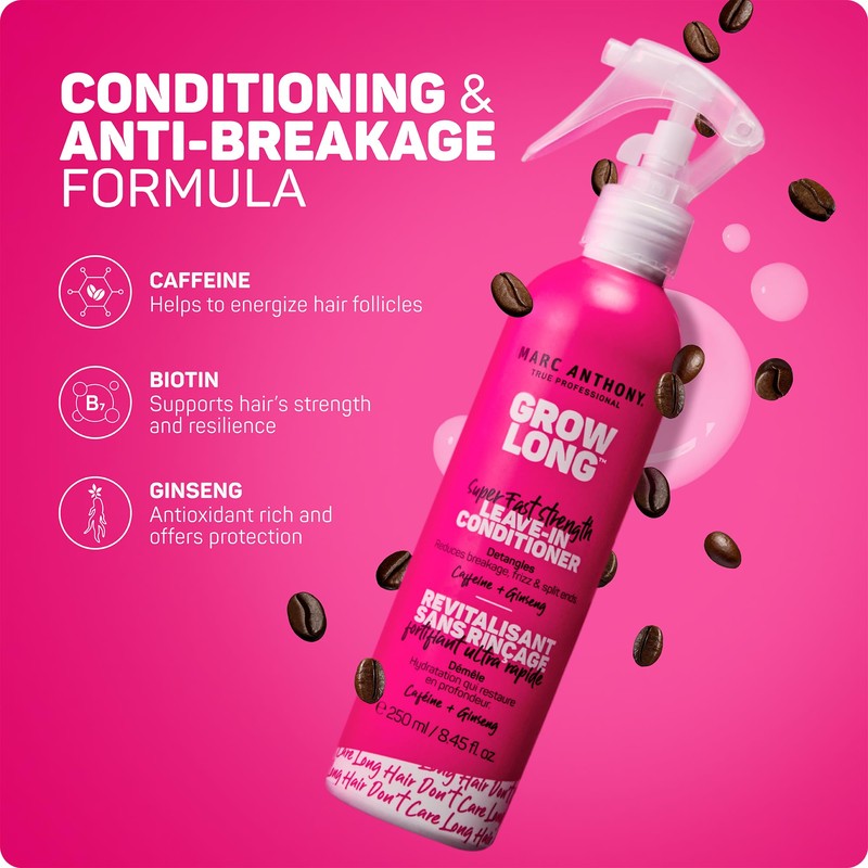 Marc Anthony Leave-In Conditioner Spray & Detangler, Grow Long Biotin,