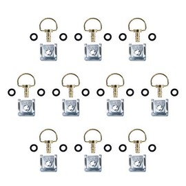 Oldbones Motorcycle Racing Fasteners Quick Release D-Ring Racing Fasteners Type C 14mm Gold (Pack of 10)
