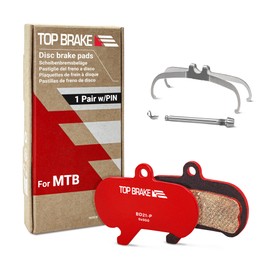 Top Brake BD21 Disc Mountain Bike Brake Pads Compatible with SRAM Maven Extra Large | MTB, Downhill, Trail Bikes | Ceramic Compound, Silent Option, Performance Version, Red (PIN Included)