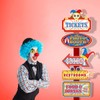 WEEPA 20 Pcs Circus Theme Party Decorations Circus Photo Booth