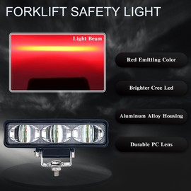 VIVIPART Forklift Safety Light Red LED Straight Line Forklift LED Light Warehouse Hazardous Area Warning Light 1PC