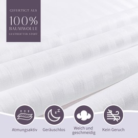 Faunna Cushion Cover 40 x 80 cm, Set of 4, Pillowcase 40 x 80 cm, 100% Long Staple Cotton, Quiet and Breathable Bed Pillowcases