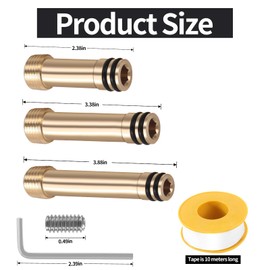 1247984/1247985/1247986 Supply Adapter Brass,Extender To Mount The Shower Drop Elbow To The Shower Wall,Compatible With K-98350 Awaken Wall Supply Elbow