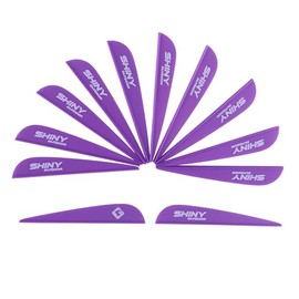 TIGER ARCHERY 3Inch Arrow Fletching Vanes Plastic Feather for DIY Archery Hunting Targeting Arrows(50 PK) (Purple)