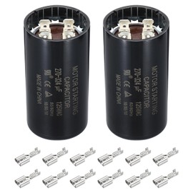PATIKIL Motor Start Capacitor, 2 Pcs 270-324uf 125V 50/60Hz CD60 Run Capacitor, Black