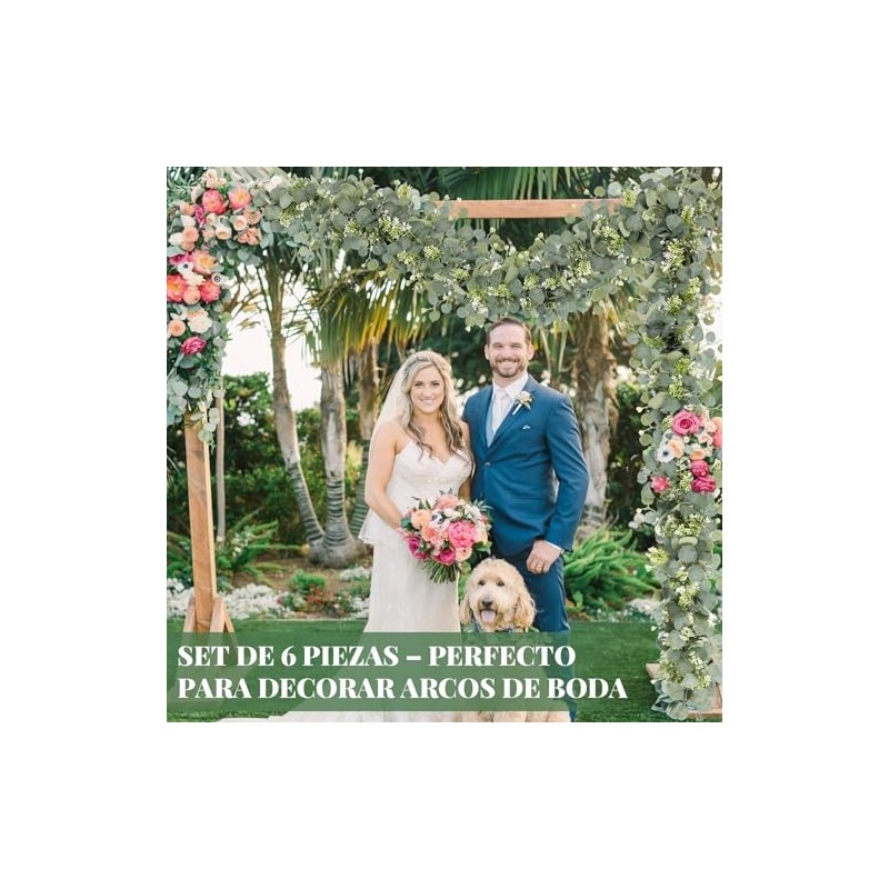 Boda Decoracion Pack - 6PCS Guirnalda de Flores Artificiales para