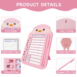 LEOQINA Chore Chart for Kids Multiple Kids，to Do List Checklist Board，Detachable Planning Message Board 13 Cardstock ，DIY Message Board Daily and Weekly Planner Home Routine Planning Reminder