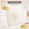 EULENTALER® Baby Journal - My First Year, Genuine Linen Cover