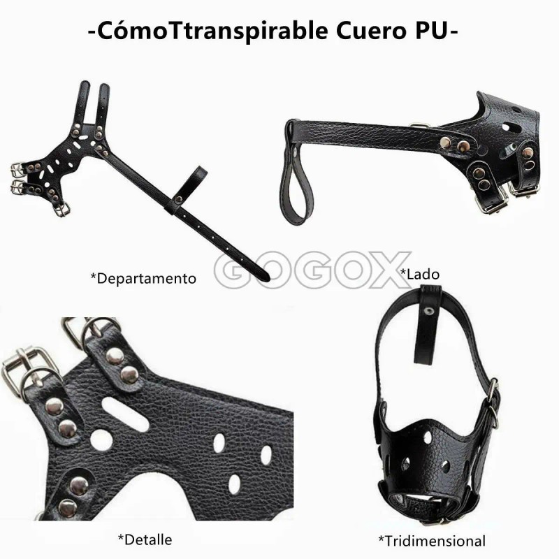 Bozal Piel Grueso Resistente Desgaste Ajustable Bozal Perro