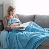 MOONLIGHT20015 Fleece Blanket Throws for Sofas - 400 GSM Blue